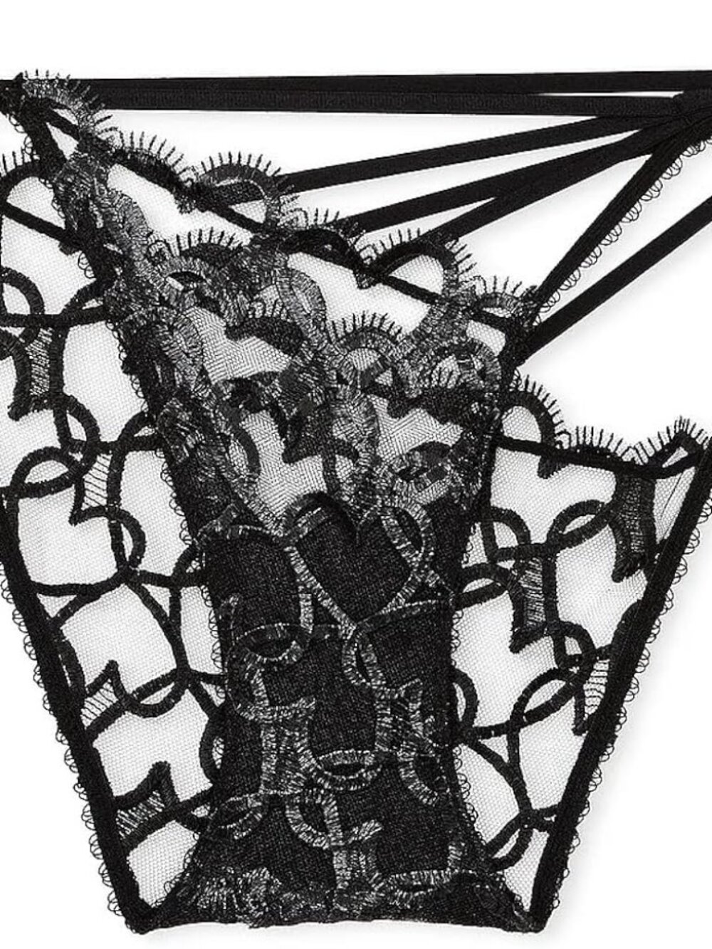 Victoria’s Secret Y2K 00s Shimmer Heart Lace Bikini Panty S NWT